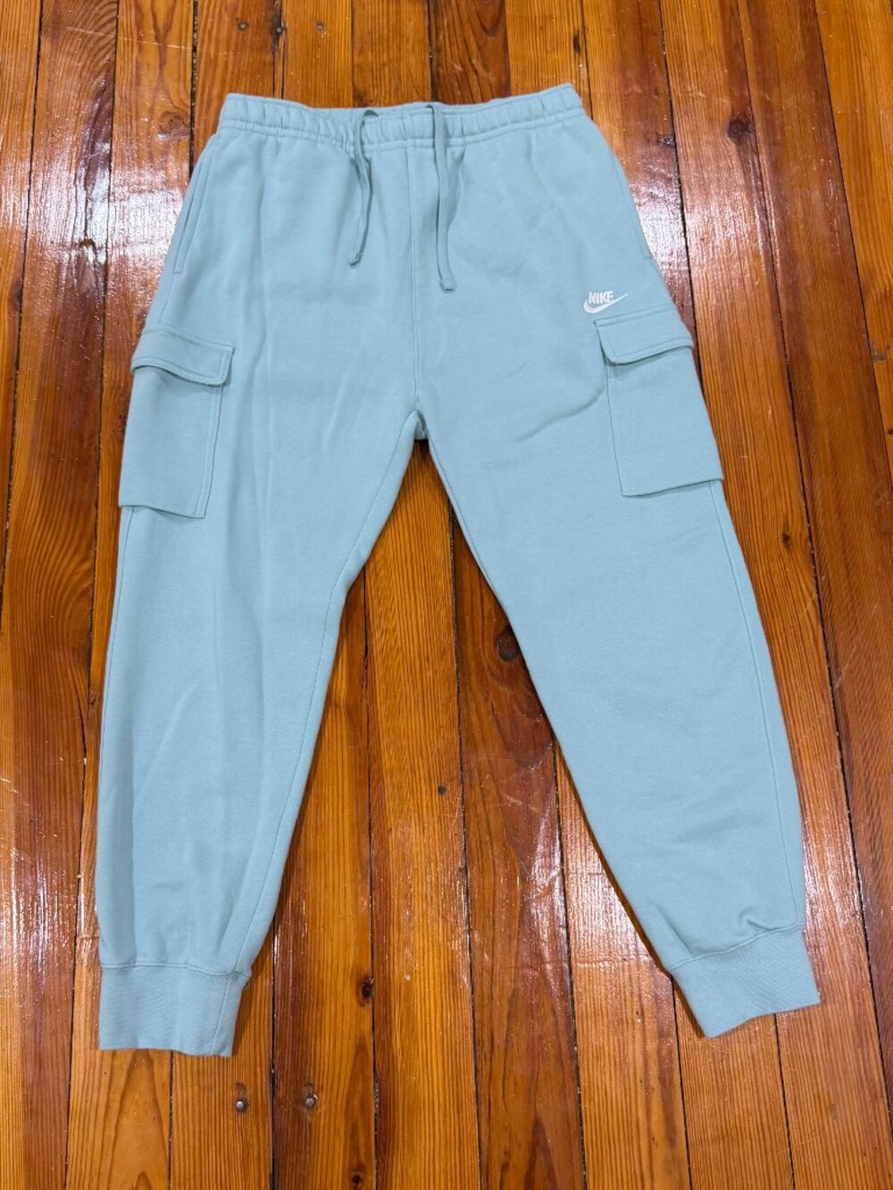 Nike Cargo Jogger Fleece Sweatpants Teal Blue Men's Size Large